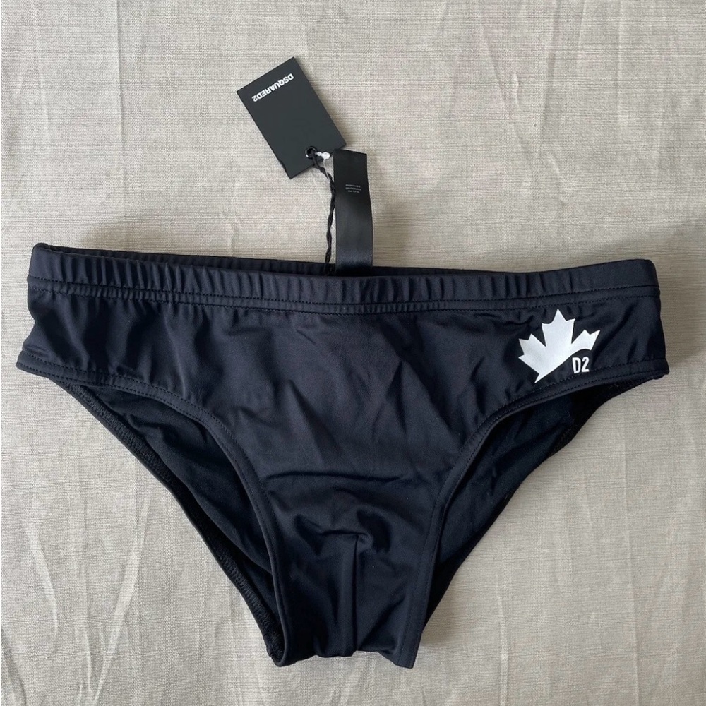 Dsquared2 Men’s Swim Brief Slip Beach Wear Black Iconic sexy fit
